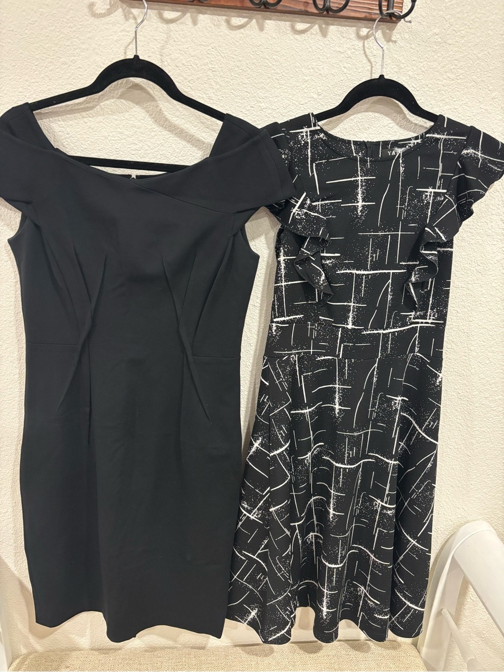 Beautiful Vintage Magachoni Pencil Dress & Vintage Yathon Ruffle Flared A-Line